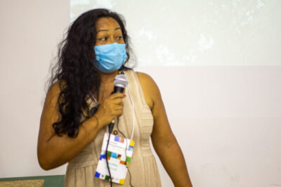 Socorro Baniwa's speech was one of the most applauded on the first morning of the event