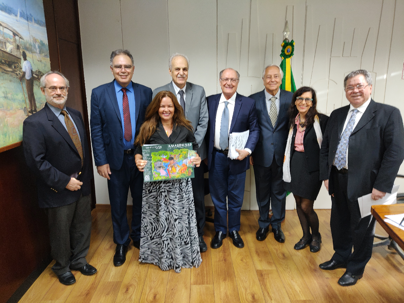 Ismael Nobre, Executive Director of Amazônia 4.0, attends a meeting with Geraldo Alckmin and AmIT.